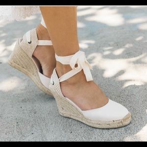 NWOT Soludos white espadrille wedges! Make offer